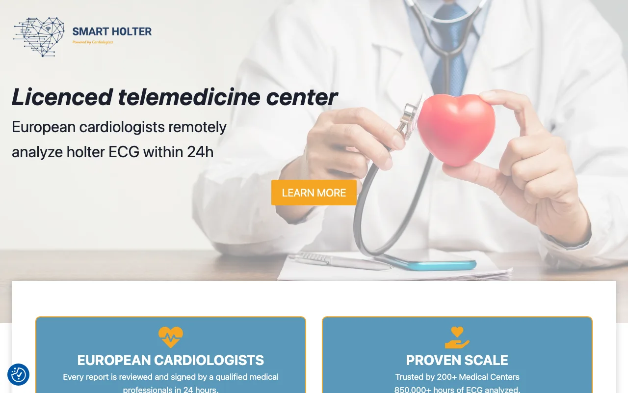 Strona internetowa Smart Holter — realizacja Kaminski.link