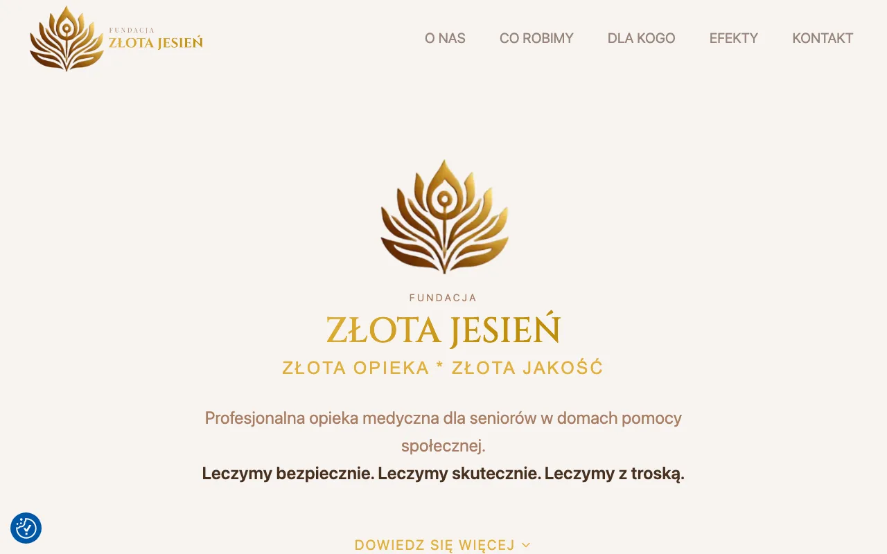 Strona internetowa Złota Jesień — realizacja Kaminski.link
