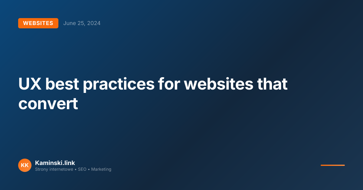 UX best practices for websites that convert